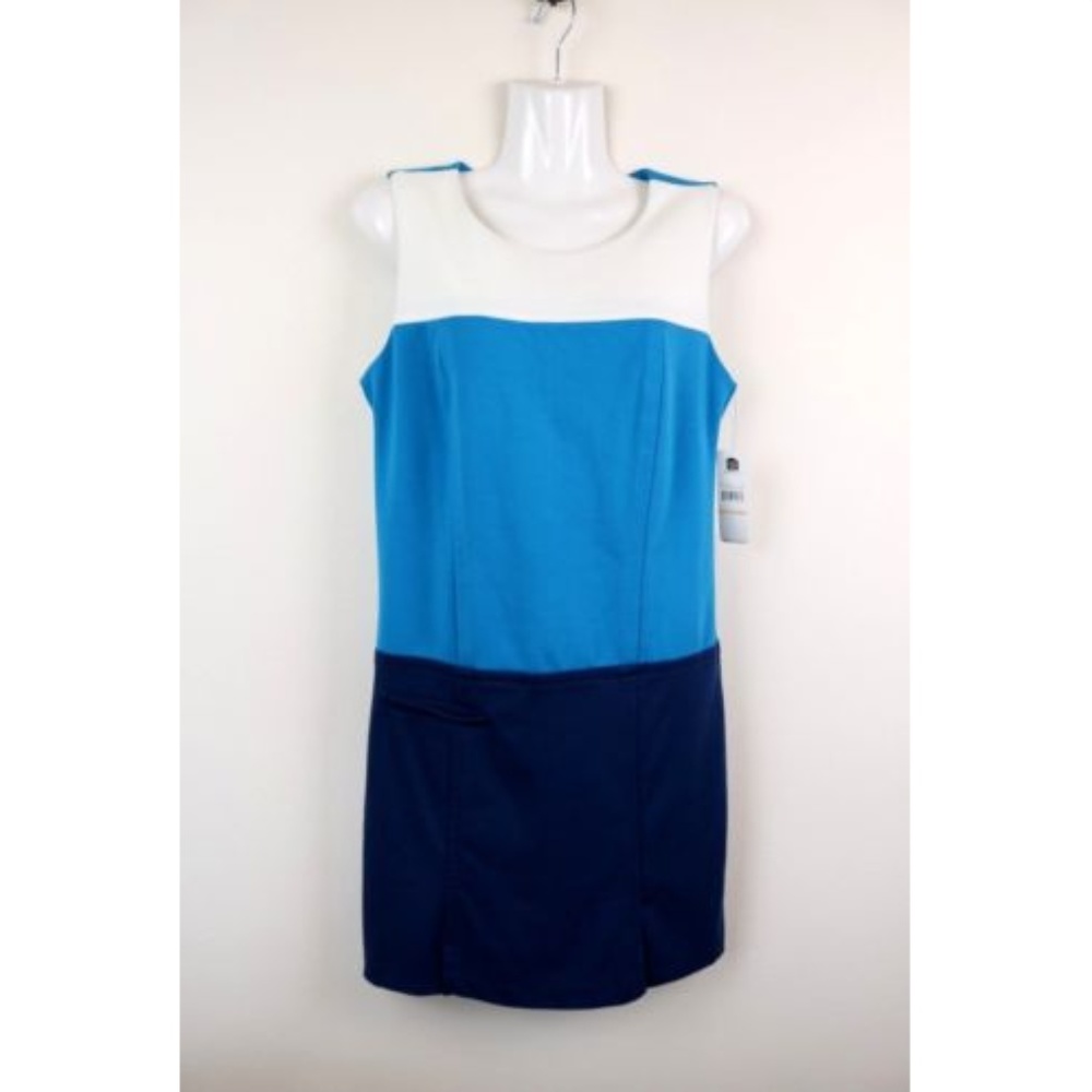 Laundry by Design Blue White Teal Dress - Picture 1 of 6